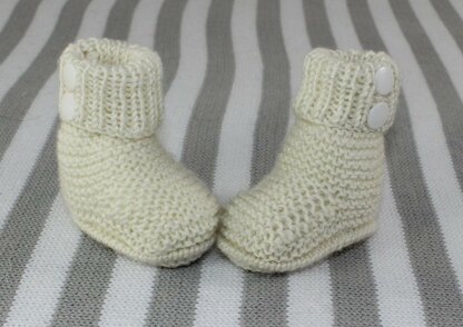 Baby 4Ply 2 Popper Booties