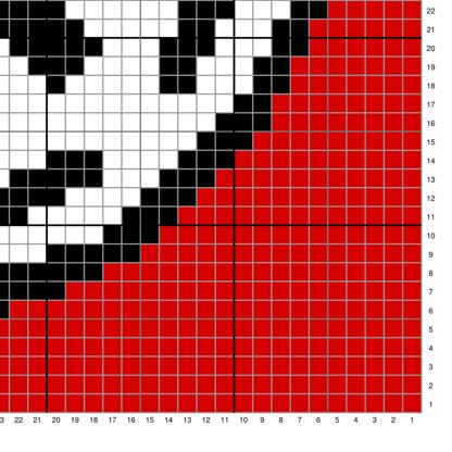 C2C Galactic Republic Throw Star Wars Red Black Intarsia Crochet Pattern