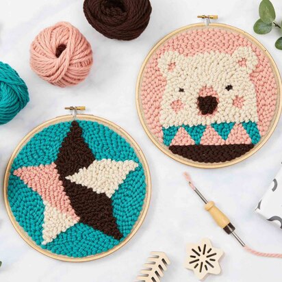 The Modern Crafter Polar Bear & Star Beginner Punch Needle Kit