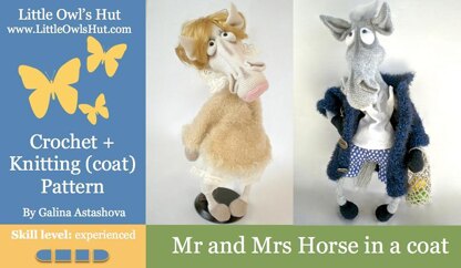 048 Mrs and Mr Horse in a coat Astashova Ravelry