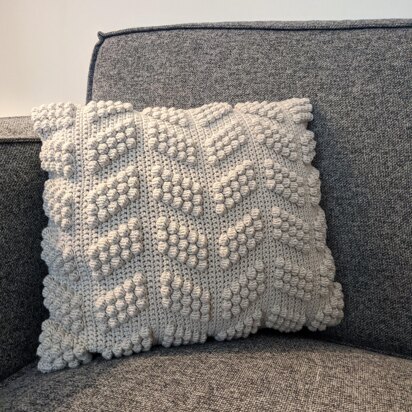 Bobble Waves Crochet Cushion Cover Pattern