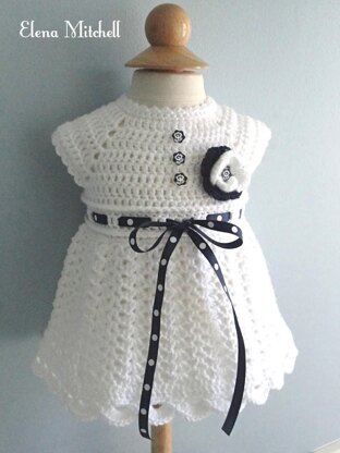 Baby Girl Pattern Crochet Newborn Outfit by Elena Mitchell