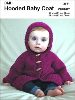 Hooded Baby Coat in Chunky Yarn