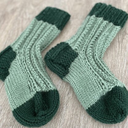 Twisted Rib Chunky Socks