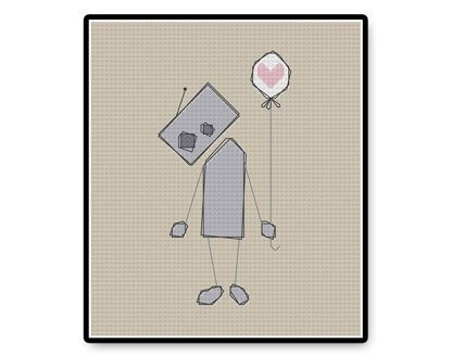 Lonely Robot - PDF Cross Stitch Pattern