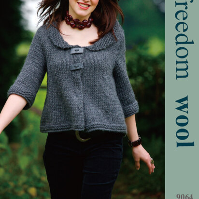 Knitted Swing Jacket in Twilleys Freedom Wool - 9064