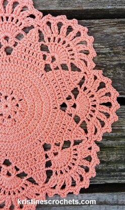 Salmon Star Doily Written Pattern