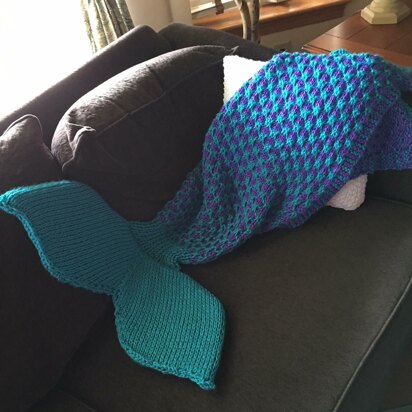 Two Color Mermaid Tail Blanket