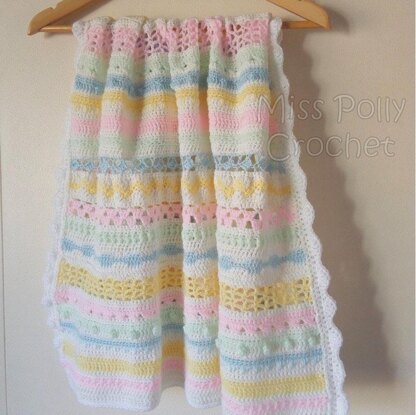 Sherbert Stripes Sampler Baby Blanket