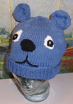 Blue Bear Beanie Animal Hat