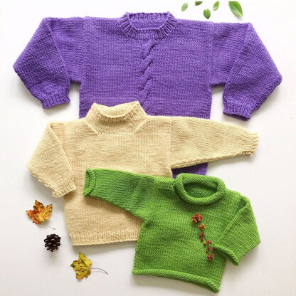 Yankee Knitter Designs 30 Easy Bulky Sweater for the Family