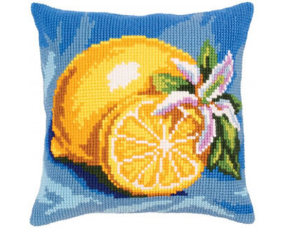 Collection D'Art Lemon Cross Stitch Cushion Kit - 40cm x 40cm