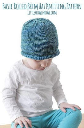 Easy Rolled Brim Baby Hat