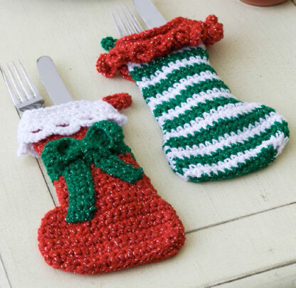 Elf Stockings in Red Heart Holiday - WR1885EN - Downloadable PDF