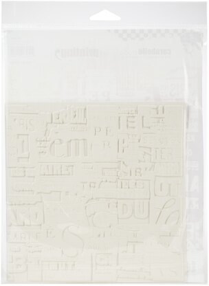 Carabelle Studio Art Printing Square Rubber Texture Plate - Vintage Collage