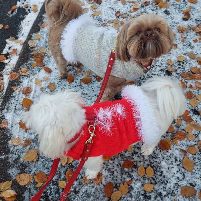 Santa dog coat - knitting pattern