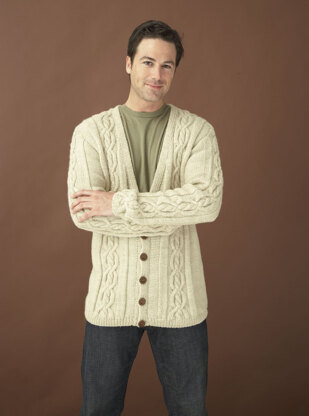 Mens aran cardigan knitting patterns outlet free