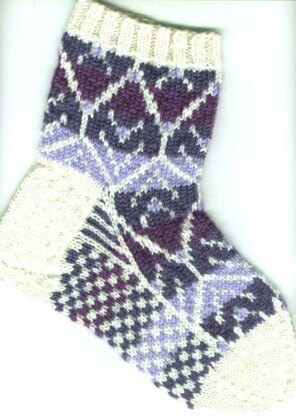 Lilacs at Night Socks