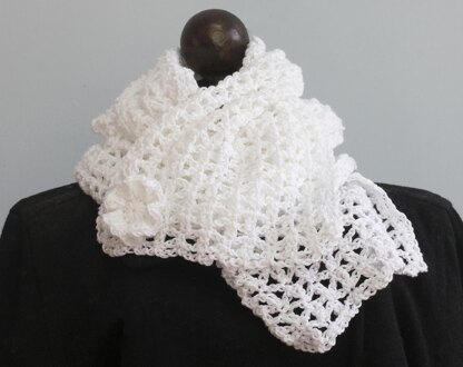 Lace Scarf with Flower