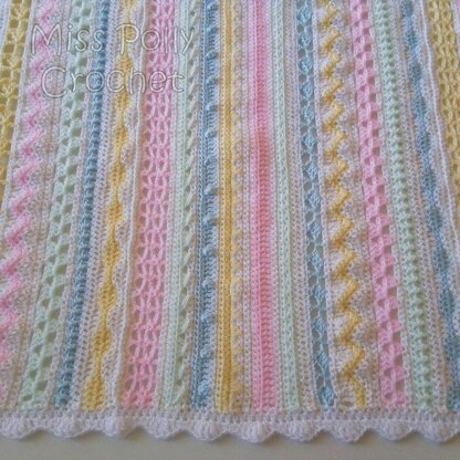 Sherbert Stripes Sampler Baby Blanket