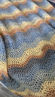 Easy Ripple Baby Blanket Crochet Pattern