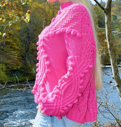 Women's pink knitted sweater #3