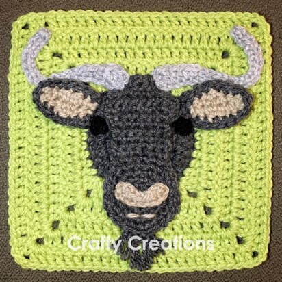 Blue Wildebeest Granny Square