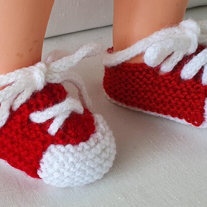 Georgia - Garter stitch shoes with i-cord laces