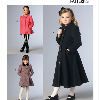 Vogue Children's and Girls' Jacket and Coat V1856 - Sewing Pattern