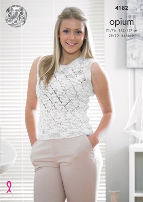 Sweater and Top in King Cole Opium - 4182 - Downloadable PDF