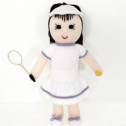 Tina tennis player doll knitting pattern 19040