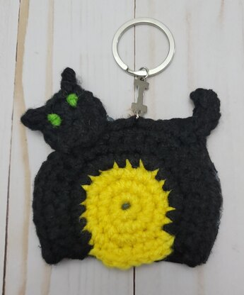 Black cat keychain