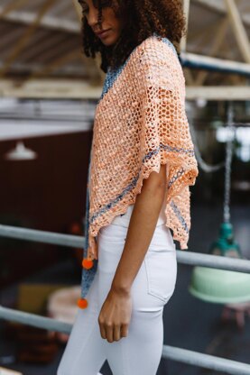 Peachy Blinder Shawl