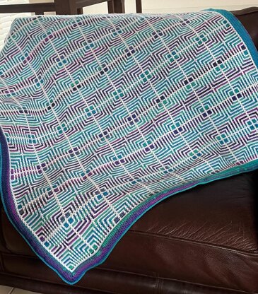 Dazzle Mosaic Crochet Blanket