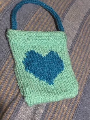 Intarsia Heart Gift Bag