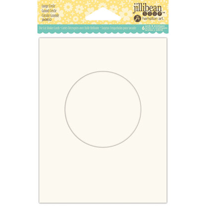 Hampton Art Jillibean Soup Shaker Cards W/Envelopes 5.5"X4.25" 6/Pkg - Large Circle