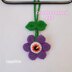 Eyeball daisy charm crochet pattern, Halloween car hanger, Spooky daisy rear view mirror car, Crochet chain flowers car decor, bag accessory