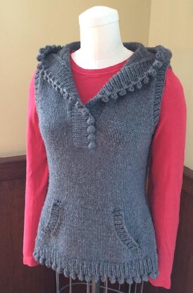 Mulberry Hooded Vest
