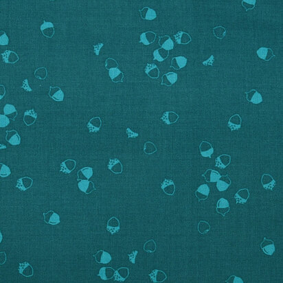 Figo Fabrics Lucky Charms - Dark Teal Acorns