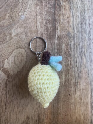 Crochet Lemon Keyring Pattern