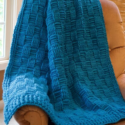 EASY Basketweave Lap Blanket