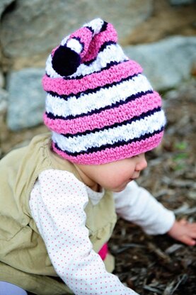 Textured Stripe Stocking Cap