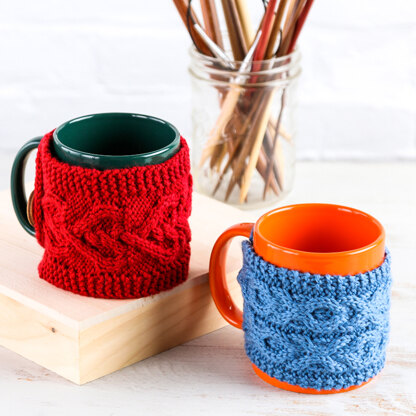 Safe and Warm Mug Warmers in Valley Yarns Haydenville DK - 1064 - Downloadable PDF