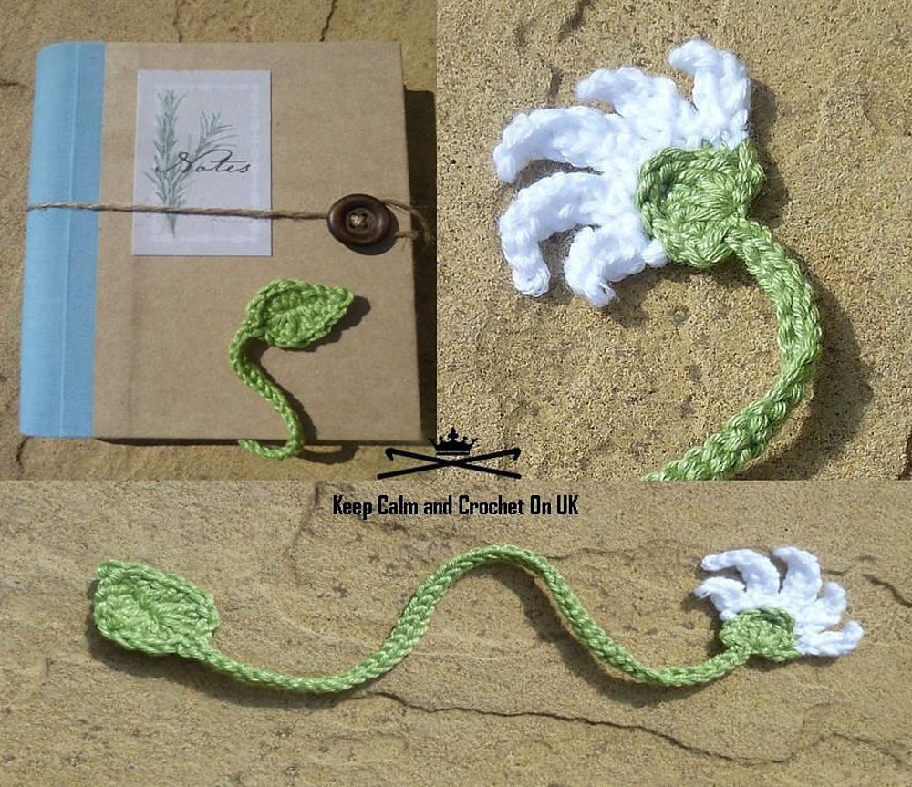 Pressed Flower Bookmark Crochet pattern by Keep Calm and Crochet On UK