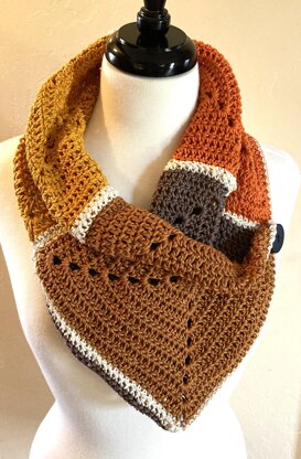 Colorful Button Cowl Crochet Pattern