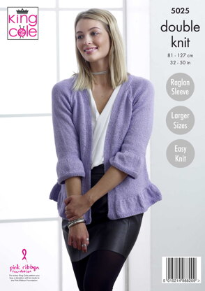 Cardigans in King Cole Glitz DK - 5025 - Downloadable PDF