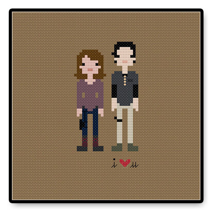 Maggie and Glenn In Love - PDF Cross Stitch Pattern