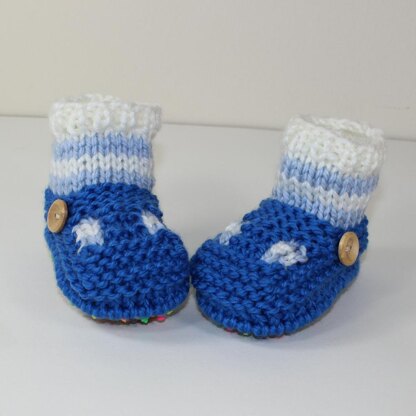 Toddler Stripe Sock & T Bar Sandal Slippers
