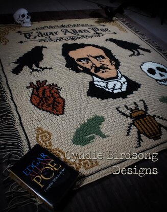 Edgar Allan Poe mosaic blanket