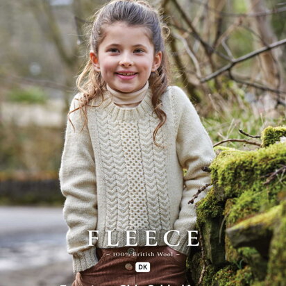 Eavestone Girls Cabled Jumper in West Yorkshire Spinners Bluefaced Leicester DK - DBP0170 - Downloadable PDF